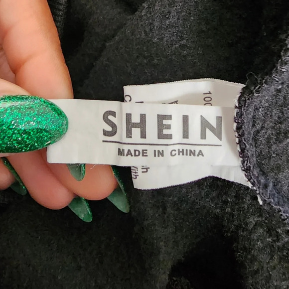 SHEIN Women's Black & Neon Bear Graphic LOVE Sweatshirt Pullover Top Shirt XS - Picture 7 of 16